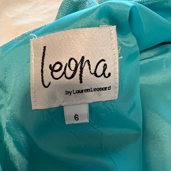 Leona Turquoise Dress Size 6 - Picture 4 of 5